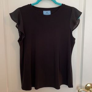 Silky black top NWOT